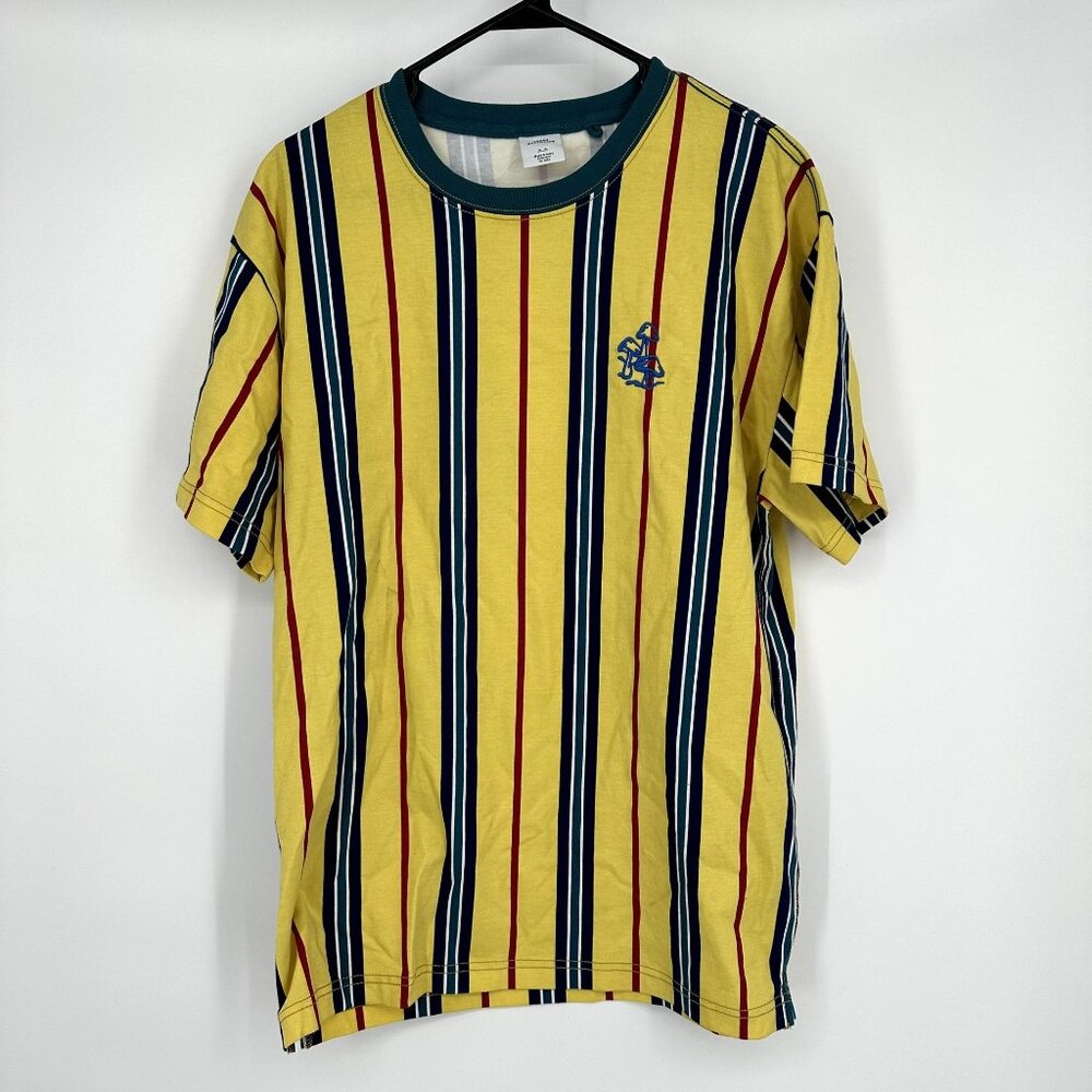 Urban Outfitter Dillon‎ Vertical Striped T-shirt Mushroom Size Small